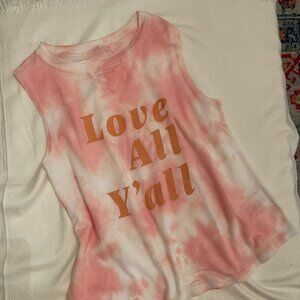 Vow’d sleeveless pink soft tie-dye T-shirt